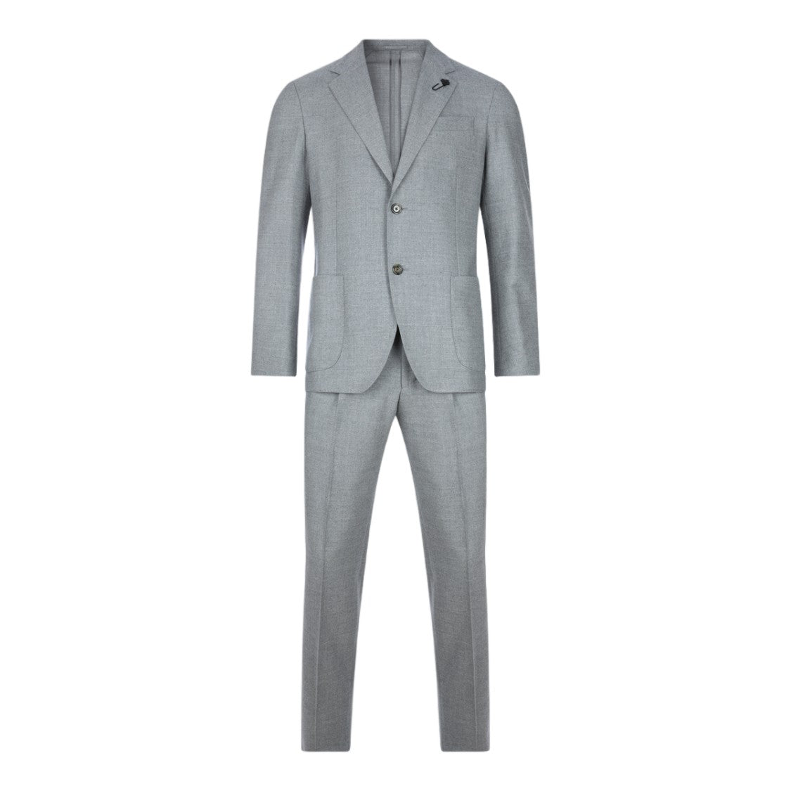 Lardini Tailored Light Grey Two-Piece Suit With Single-Breasted Blazer