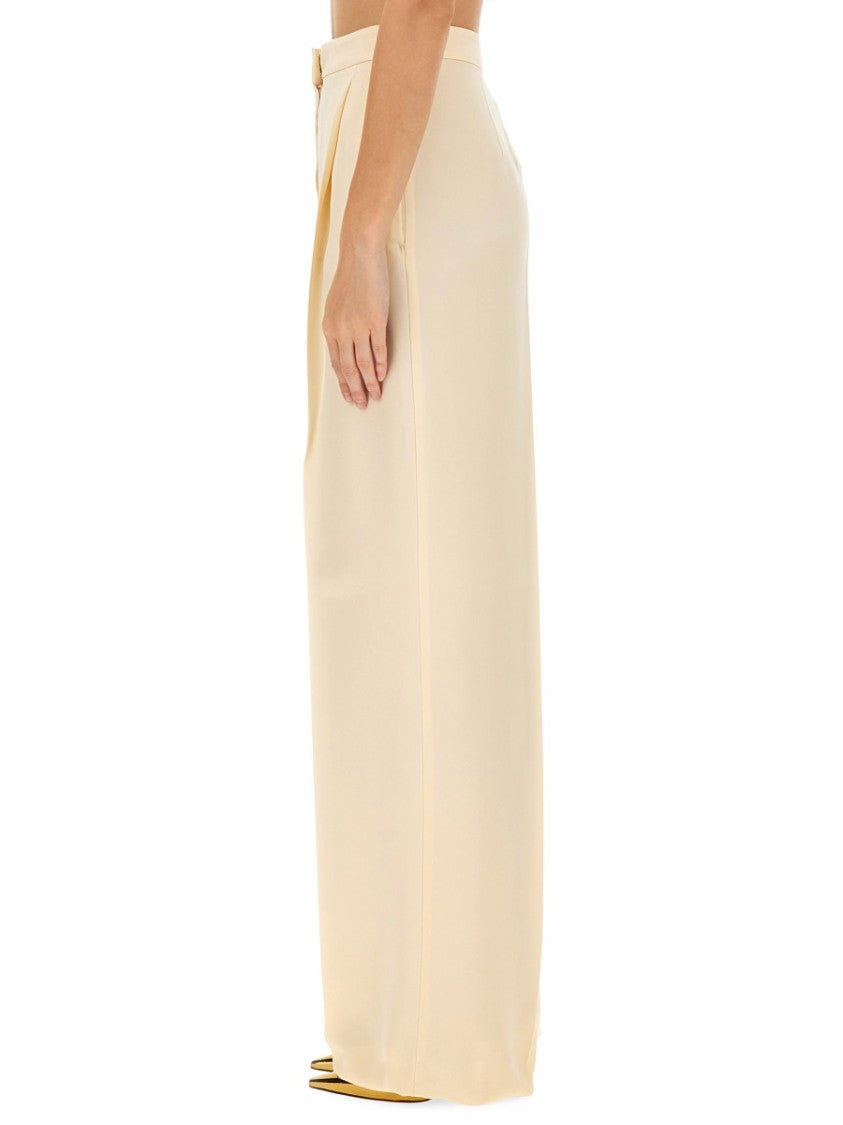 Max Mara Silk Pants With Regular Fit And Refined Drape