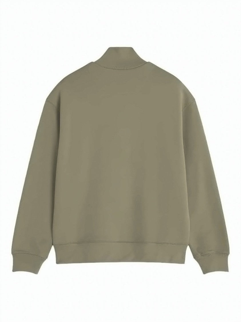 Maison Kitsuné Half-Zip Sweatshirt With Embroidered Fox Head