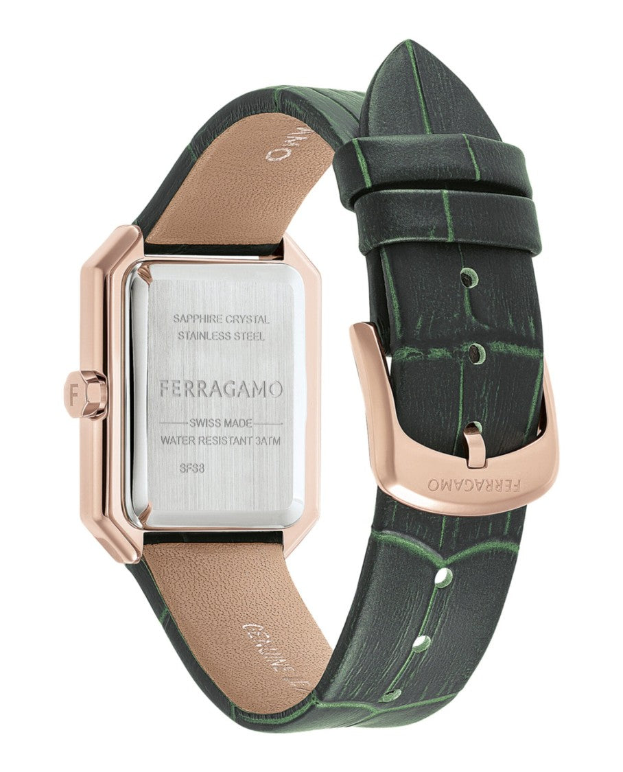 Ferragamo Crystal Leather Watch