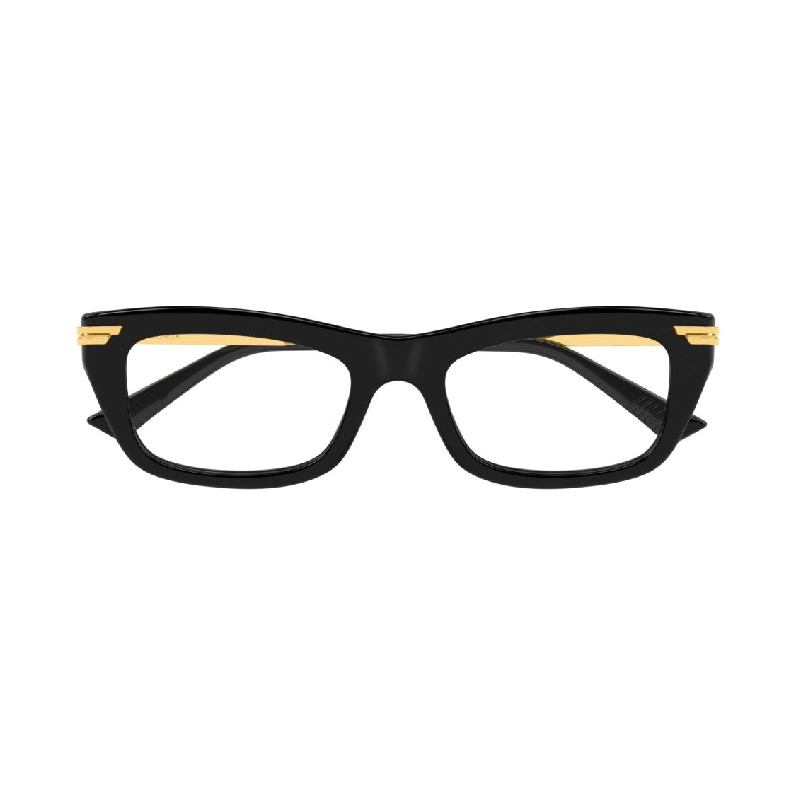 Bottega Veneta Bv1371o Rectangular Black Acetate Eyeglasses