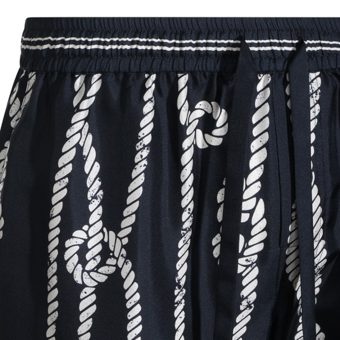 Dolce & Gabbana Nautical-Inspired Men's Shorts With Rope Pattern