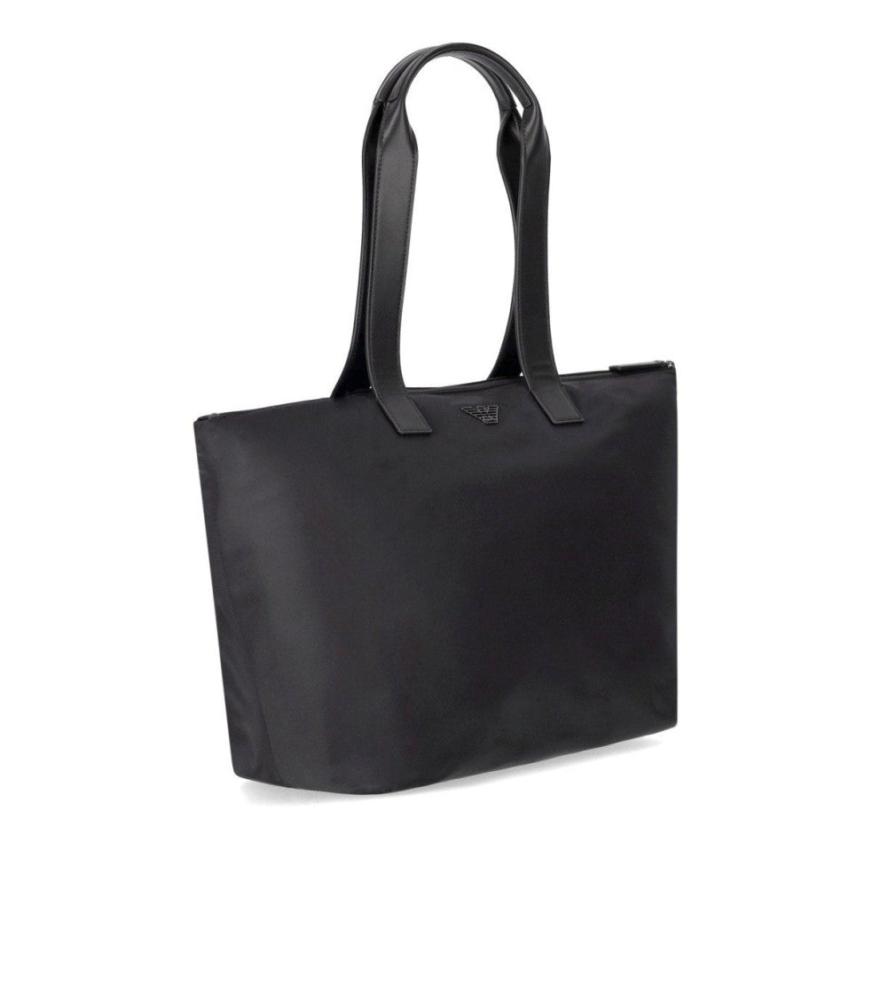 Emporio Armani Black Nylon Shopping Bag