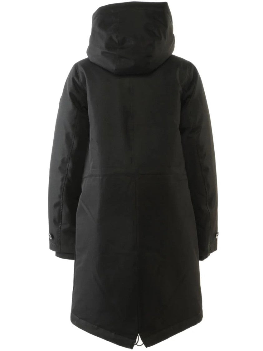 Antartica Black Hanna Long Insulated Polyester Coat