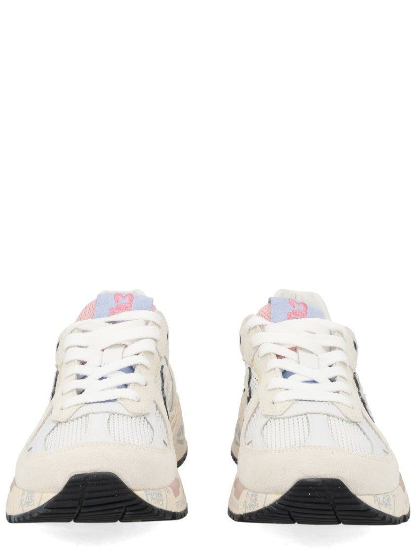 Premiata Mased Mesh Calfskin Sneakers