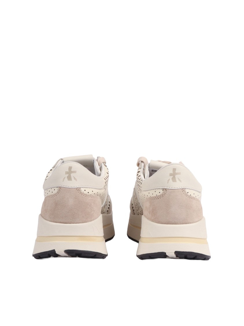 Premiata Bethcoin Offwhite Perforated Sneakers