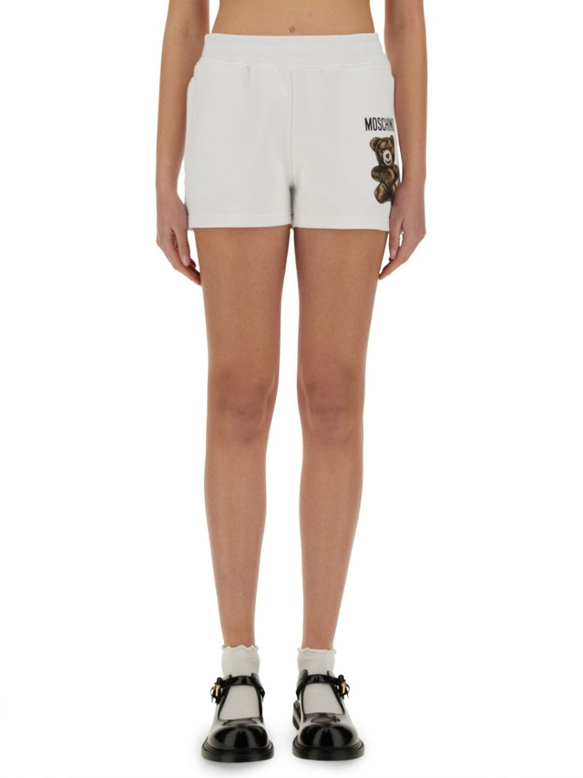 Moschino Fitted Teddy Bear Graphic Shorts