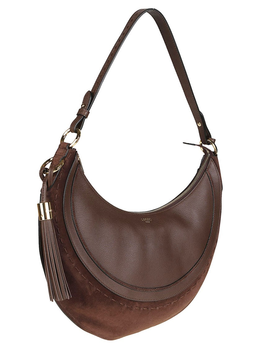 Lancel Hoboheme Medium Crescent-Shaped Cow Leather Hobo Bag