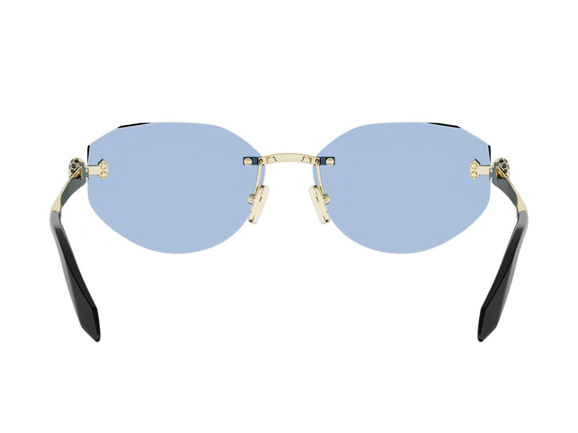 Bulgari Blue Bv40059u Rimless Geometric Sunglasses