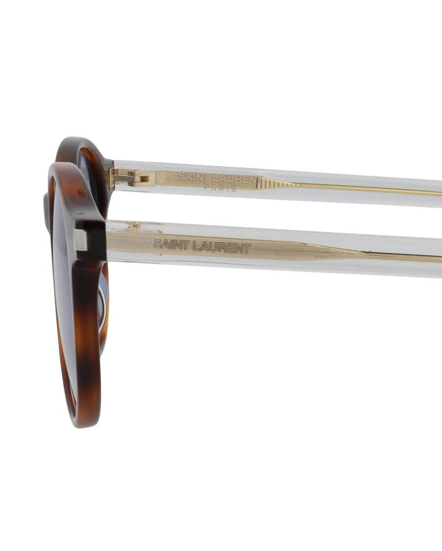 Saint Laurent Round-Frame Acetate Sunglasses