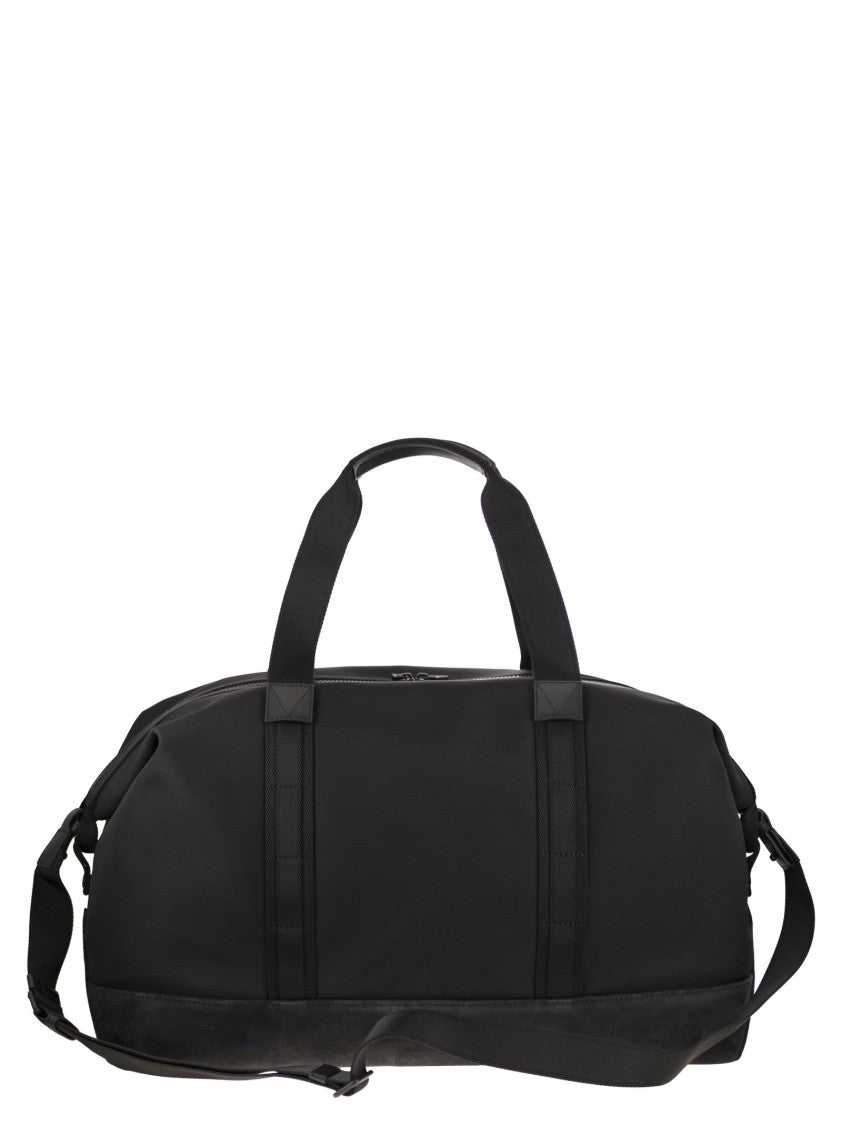 Moncler Water-Repellent Tech Duffle Bag With Leather Trim