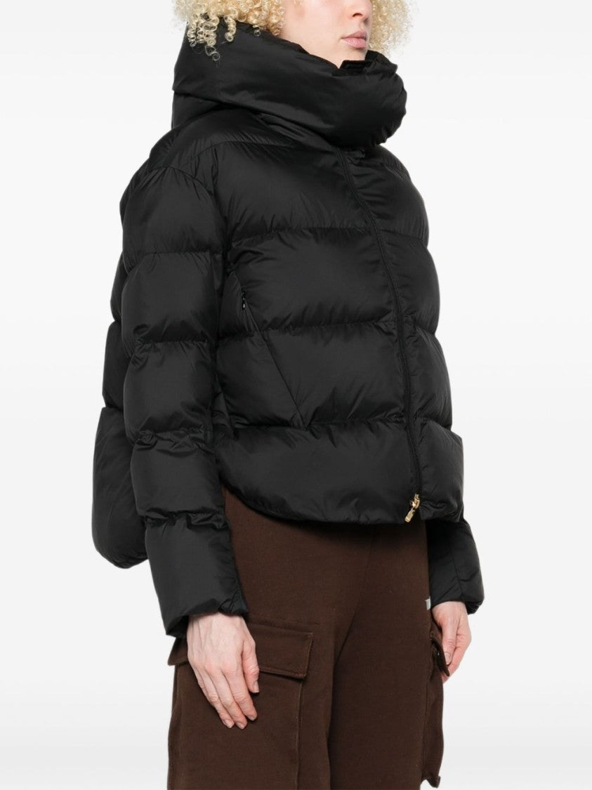 Pinko Cropped Puffer Jacket With High Padded Collar
