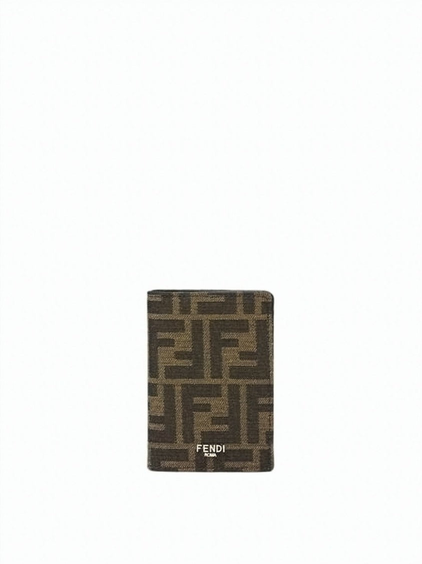 Fendi Textured Calf Leather Card Wallet