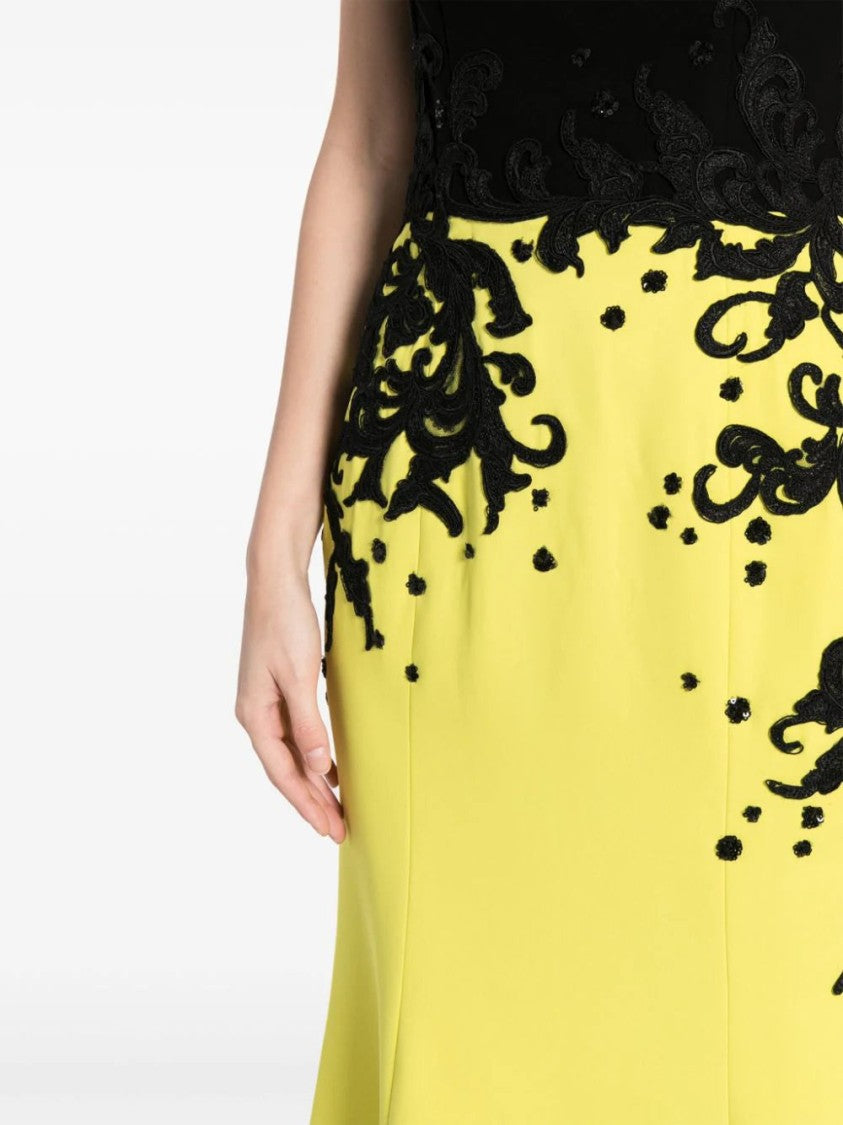 Saiid Kobeisy Crepe Mermaid Dress With Embroidery