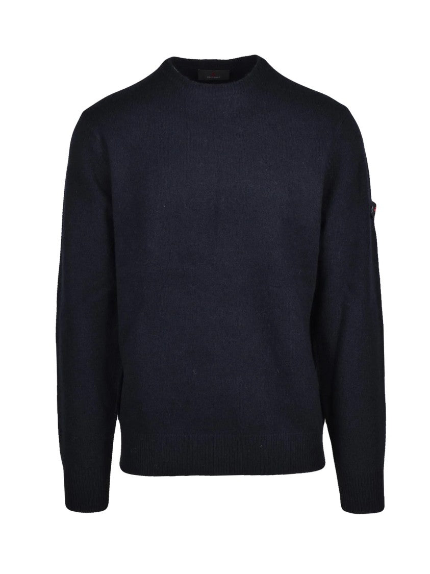 Peuterey Black Wool-Yak Blend Crewneck Sweater