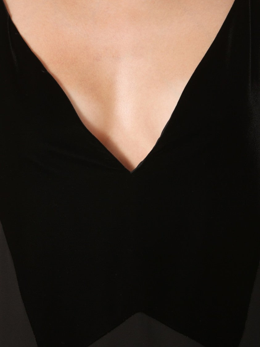 Givenchy Midi Dress With Velvet Neck Detail