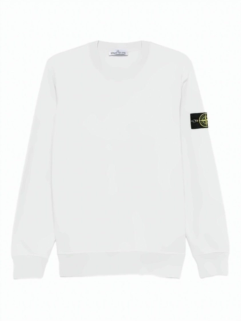 Stone Island Long-Sleeve Crewneck Sweatshirt With Compass Patch