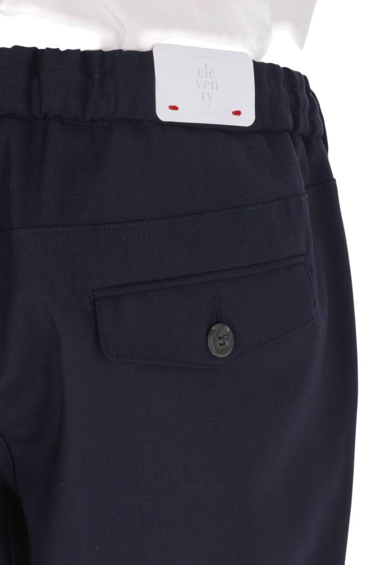 Eleventy Bi-Stretch Virgin Wool Drawstring Joggers