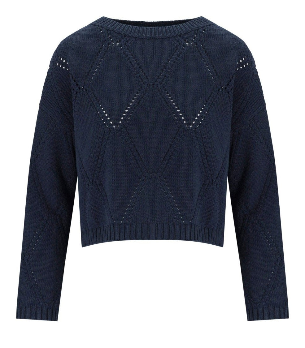 Max Mara Abbozzi Blue Crewneck Sweater