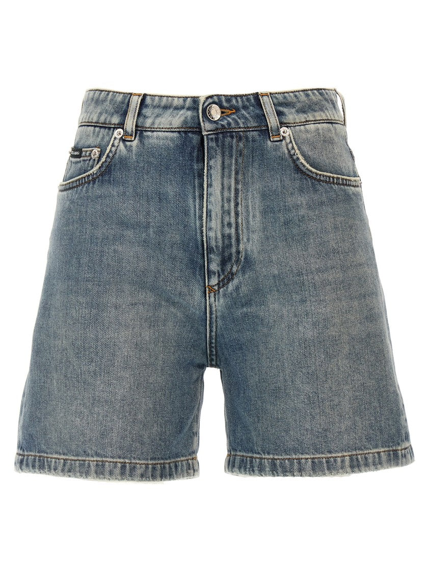 Dolce & Gabbana Delavé Finish Denim Shorts