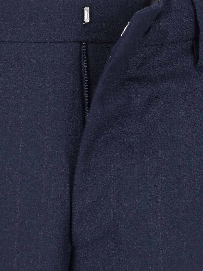 Lardini Double-Breasted Virgin Wool Suit With Peaked Lapels