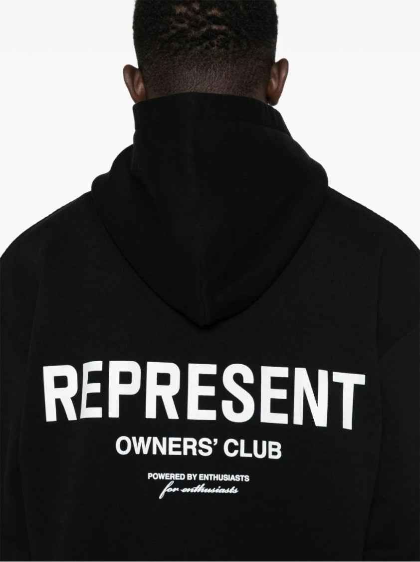 Represent Owners Club Hoodie With Front Pocket And Bold Back Print