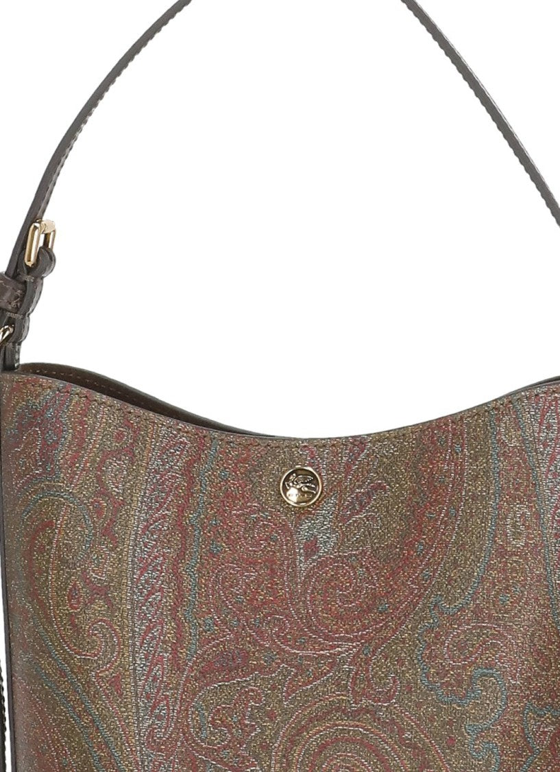 Etro Bucket-Style Shoulder Bag With Contrasting Paisley Pattern
