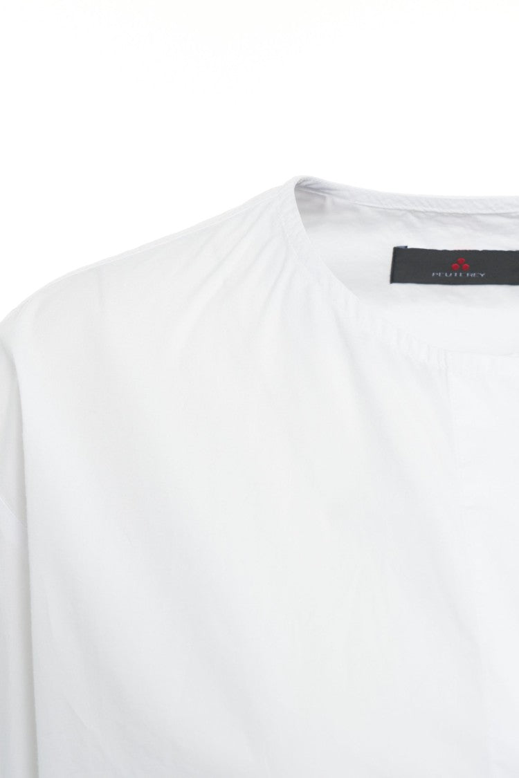 Peuterey Tjorn White Shirt With Rounded Hem