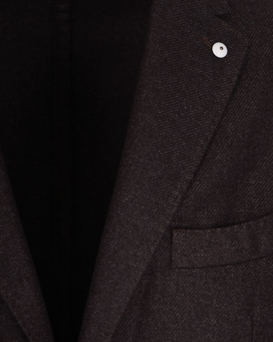 L.B.M. 1911 Single-Breasted Brown Wool And Cashmere Blazer