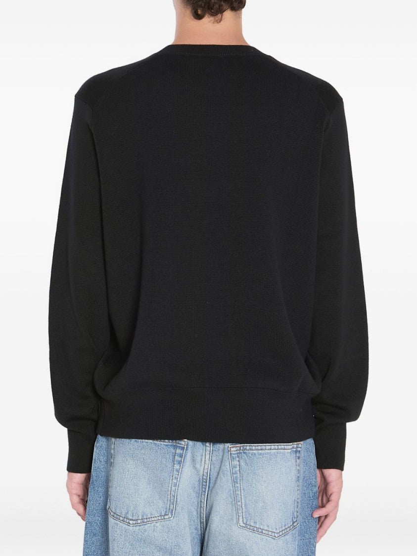 Ami Crewneck Sweater With Subtle Logo Detail