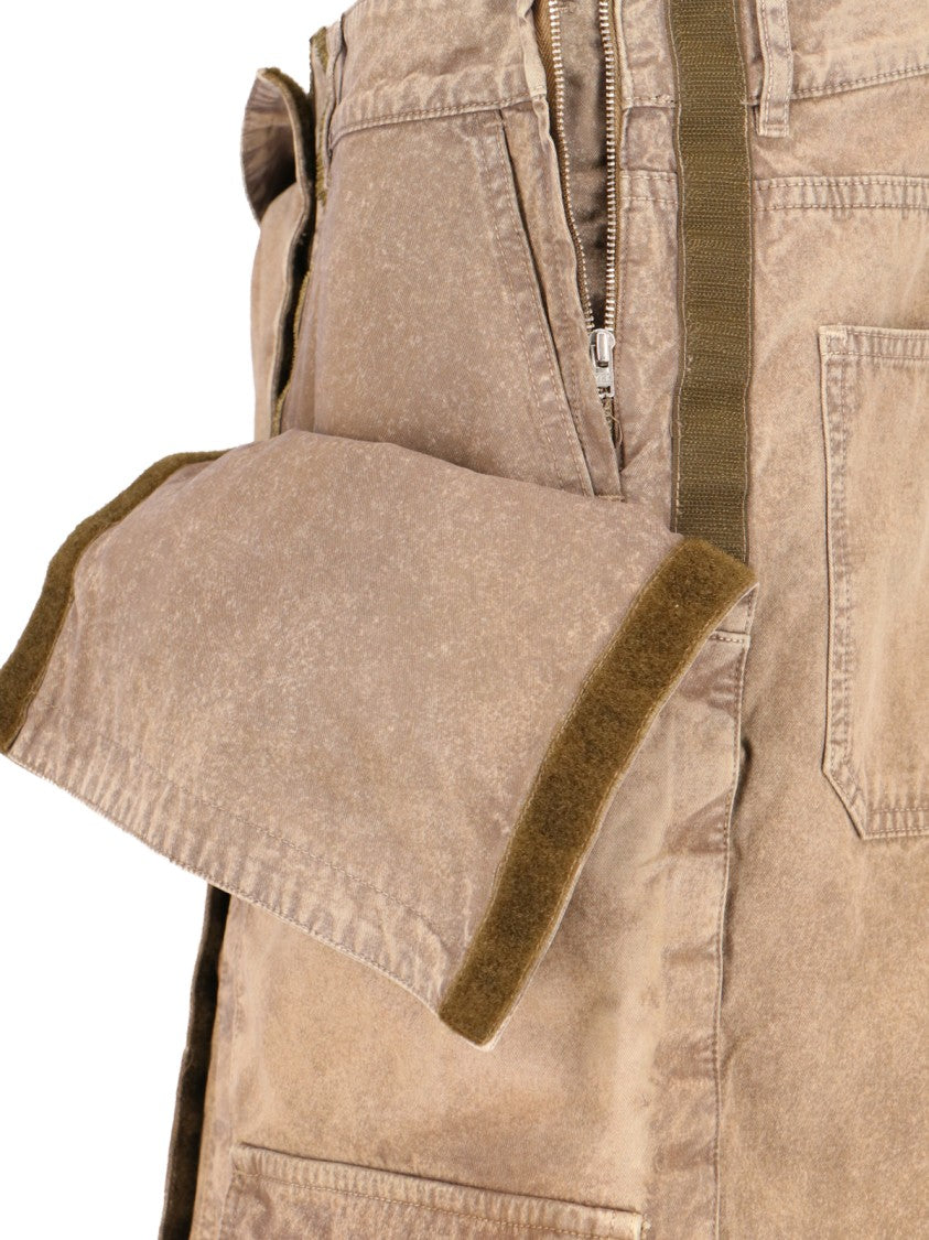 Y/Project Maxi Cargo Skirt In Brown Cotton