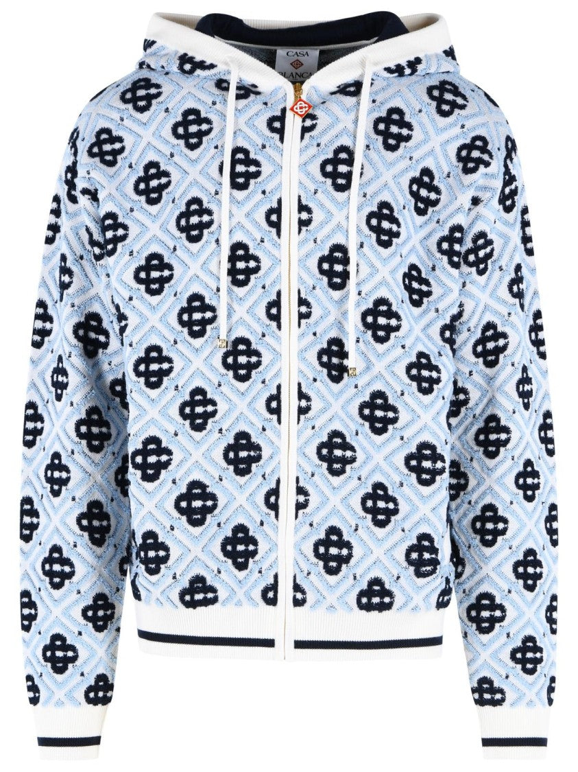 Casablanca Blue Wool Sweatshirt