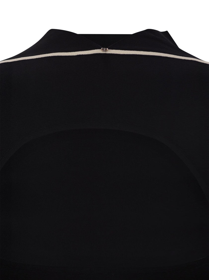 Sportmax Operoso - Tight-Fitting Viscose Blend Crepe Knit Dress