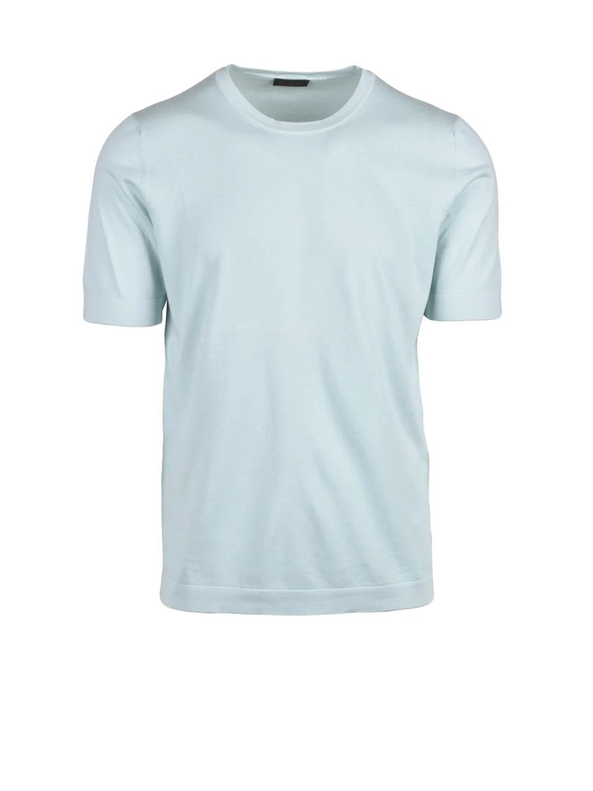 Ambrosio Aqua Green Cotton Knit Top