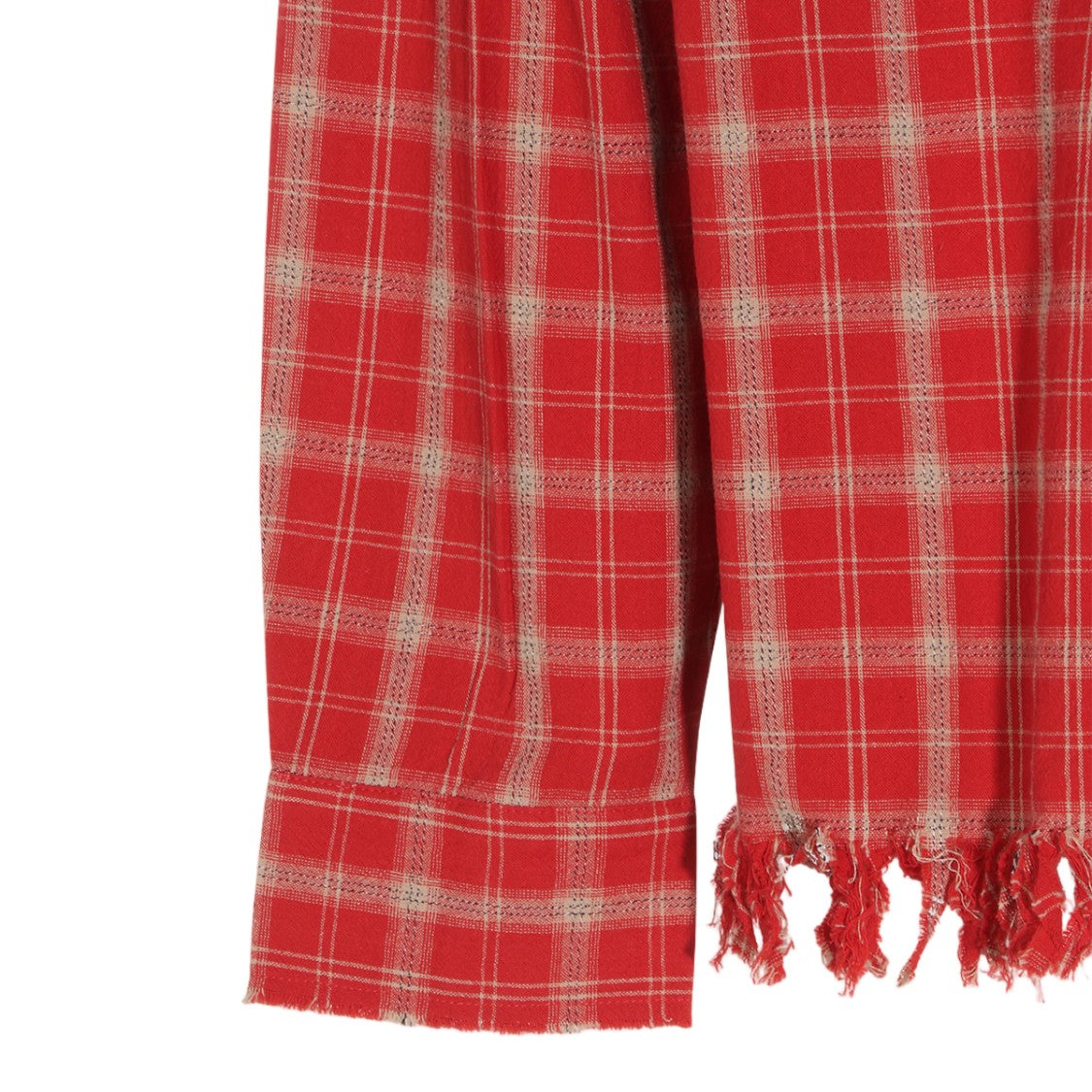 Found Red And Beige Plaid Casual Shirt With Classic Collar
