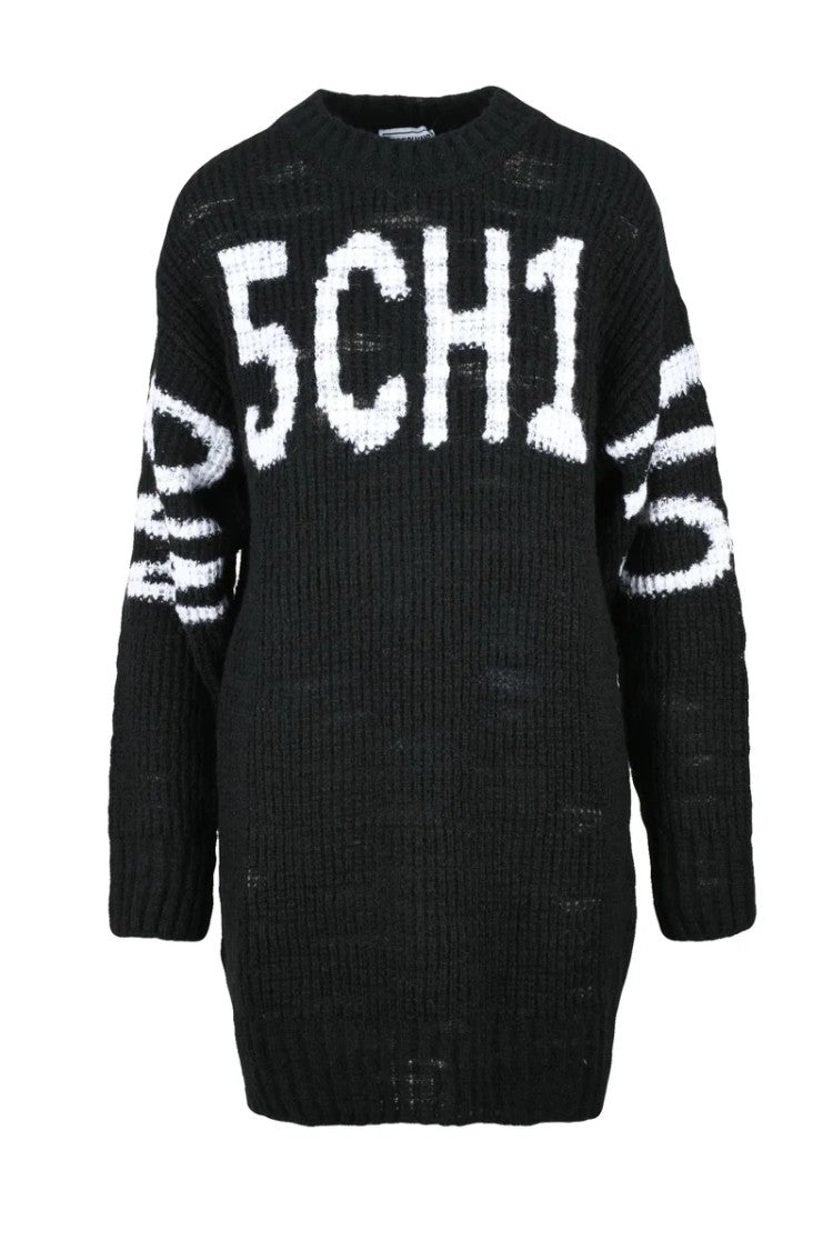 Mo5ch1no Jeans Jeans Long Dress Wool Alpaca - Black