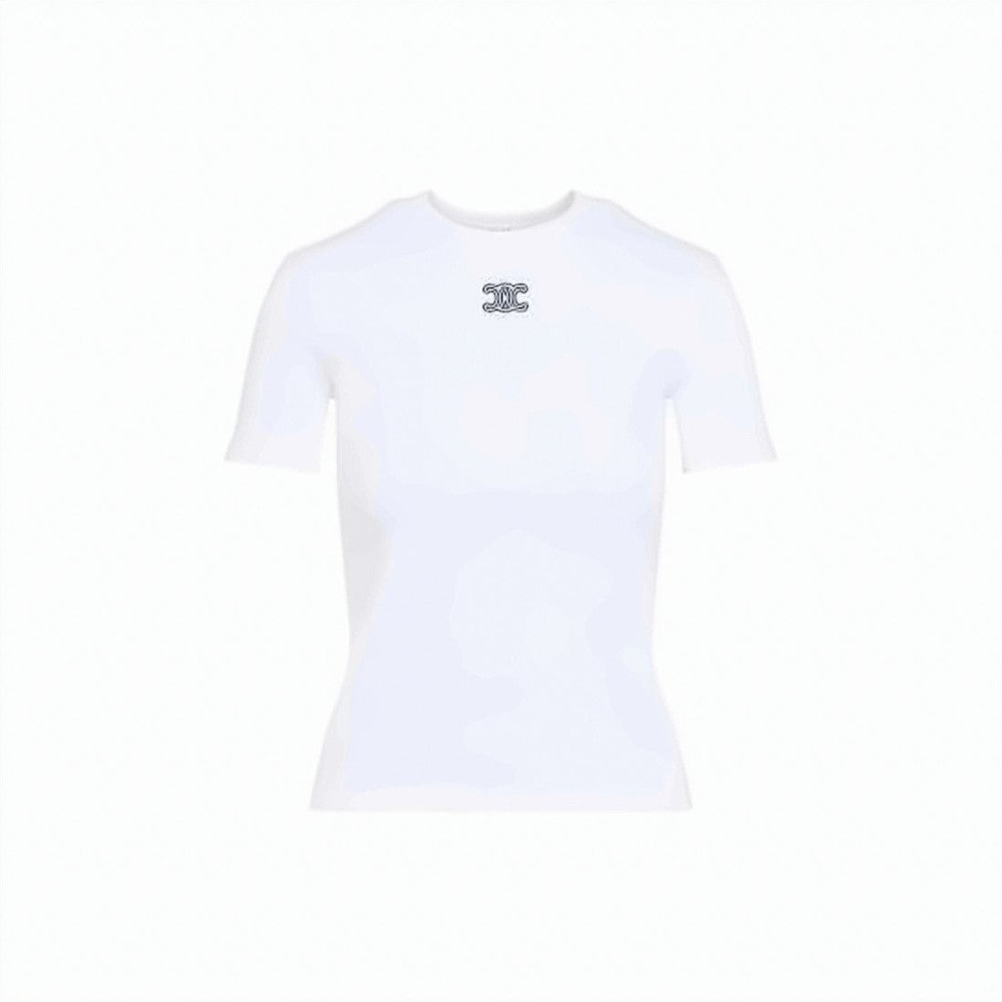Celine Ribbed Cotton Jersey Trioff Short-Sleeved Top