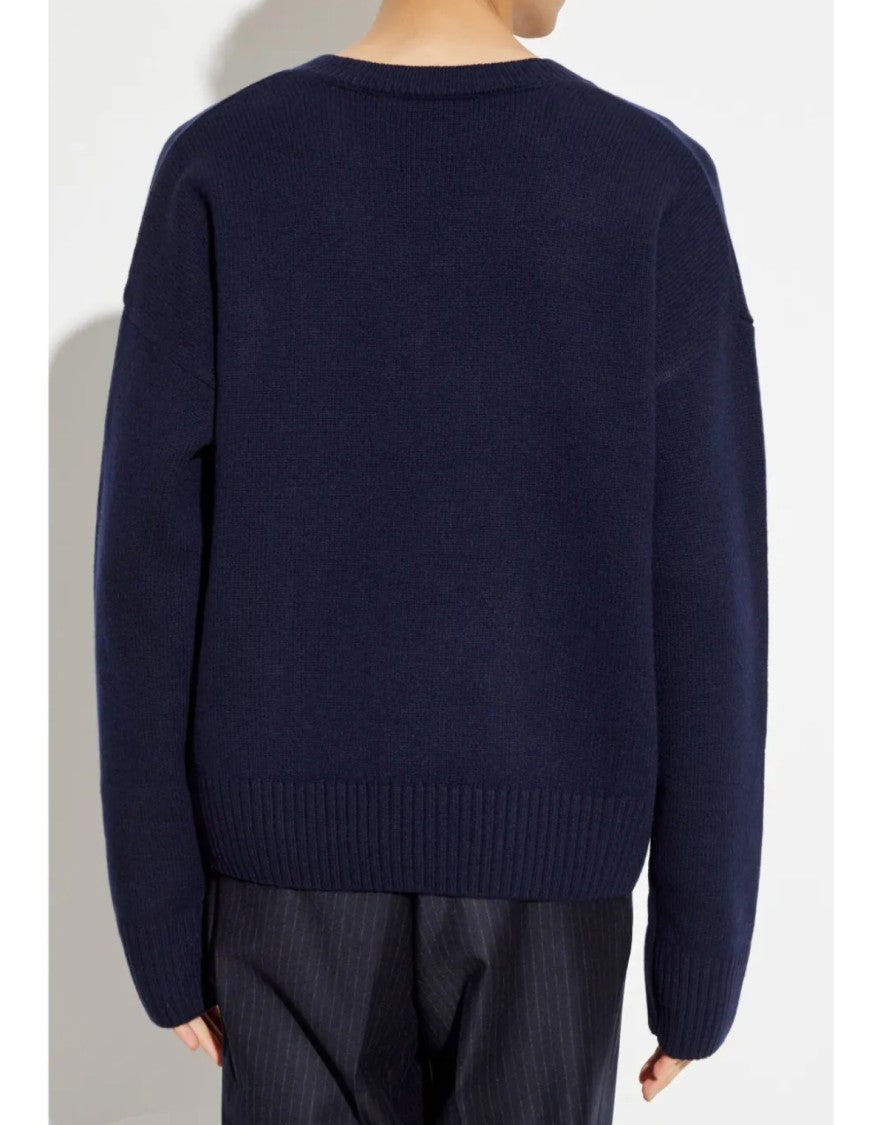 Ami De Coeur Logo Wool/Cashmere Sweater