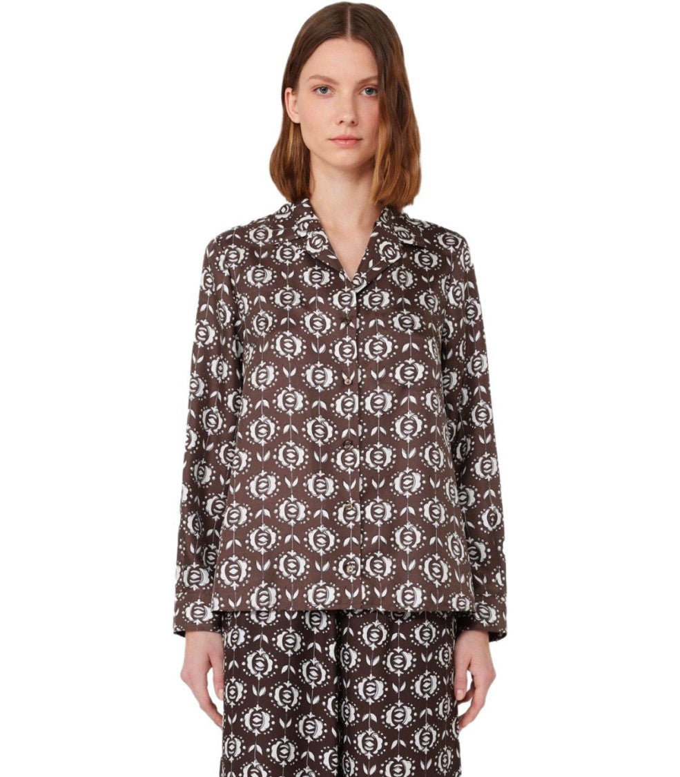Max Mara Oncia Brown Shirt