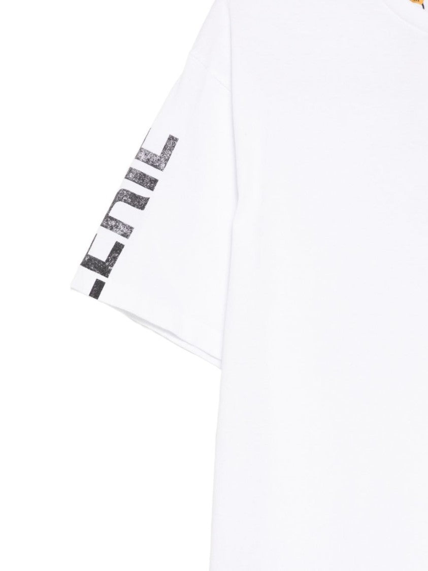 Gallery Dept. Ribbed Crewneck T-Shirt With Contrasting Logo Prints