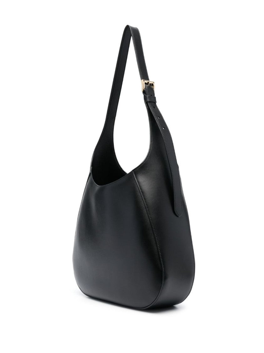 Prada Triangle-Logo Leather Shoulder Bag