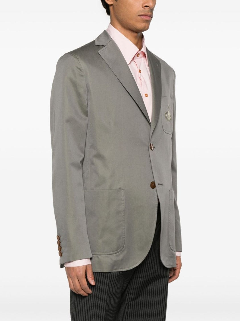 Vivienne Westwood Grey Multi Patch Pocket Button Jacket