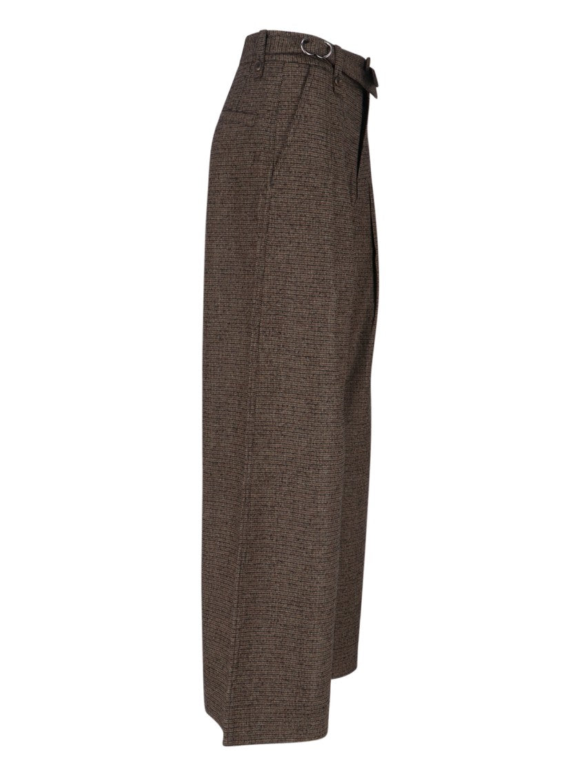 Eudon Choi Tailored Brown Trousers With Structured Silhouette