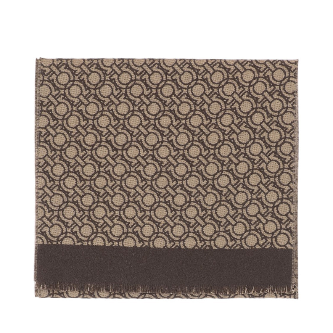 Salvatore Ferragamo Rectangular Scarf With Interlocking Circular Pattern