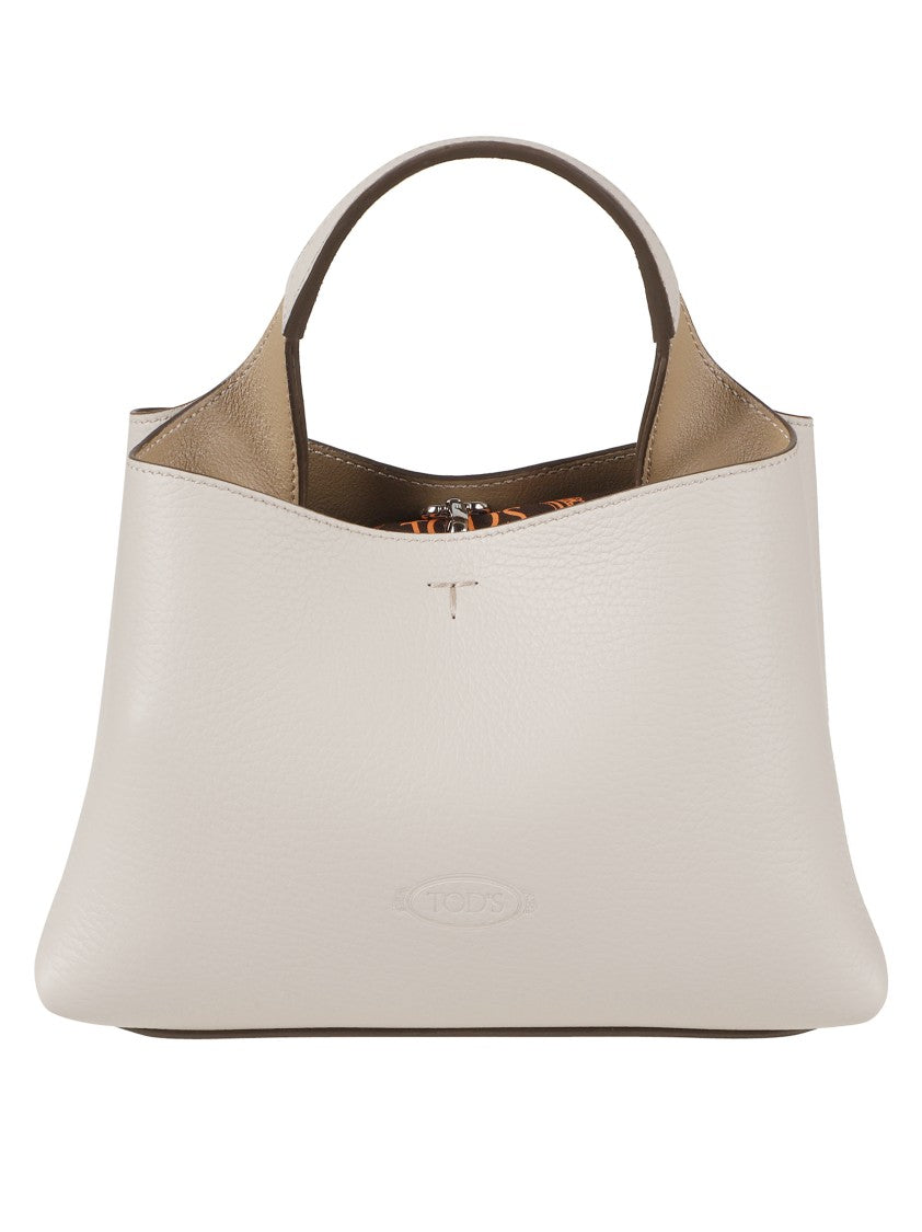 Tod's Structured Handbag With Rounded Silhouette And Embossed Logo