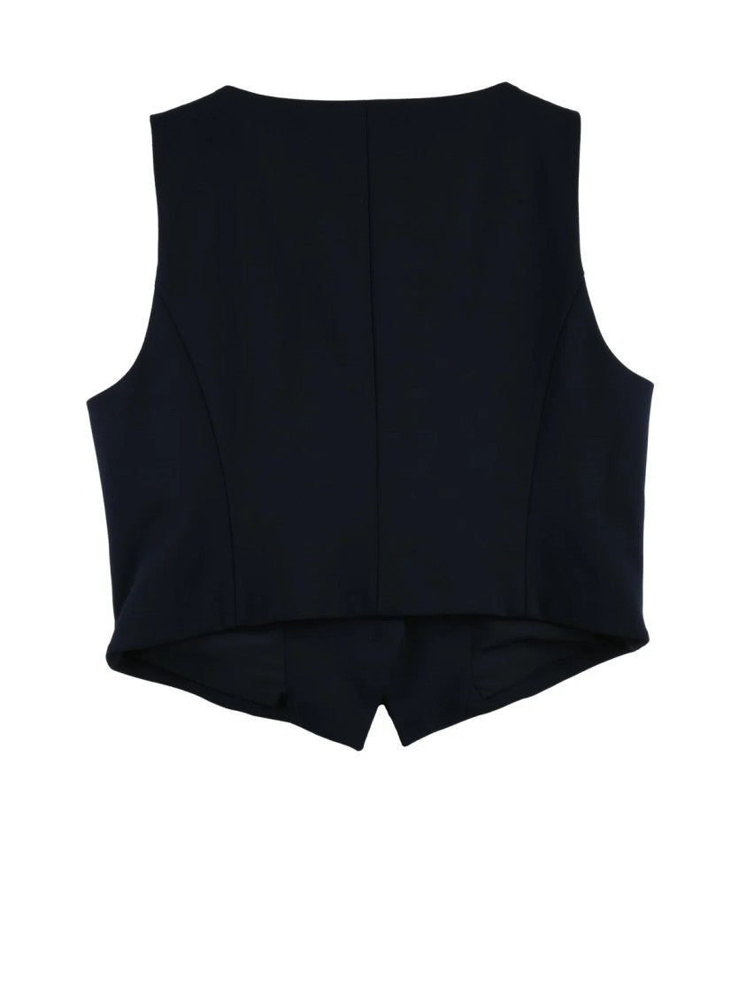 Marella Be Smart Navy Blue Viscose Stretch Vest