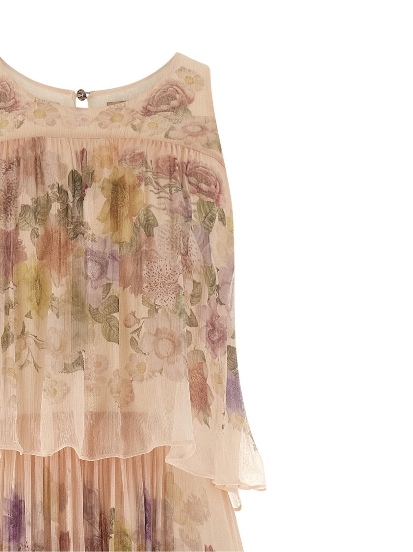 Twin-Set Floral Ruffle Dress