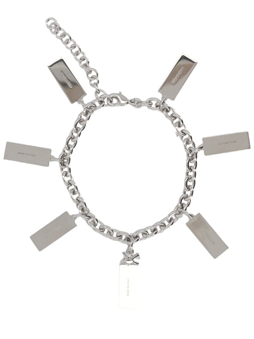 Mm6 By Maison Margiela Chain Bracelet With Rectangular Tags And Polished Finish