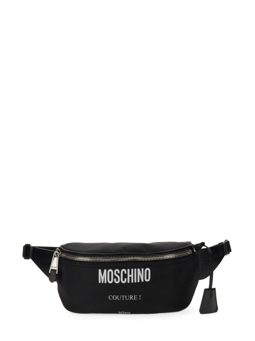 Moschino Black Pouch With Bold Logo