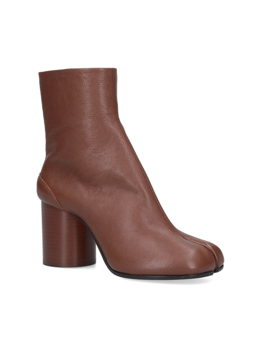 Maison Margiela Split-Toe Brown Leather Ankle Boots